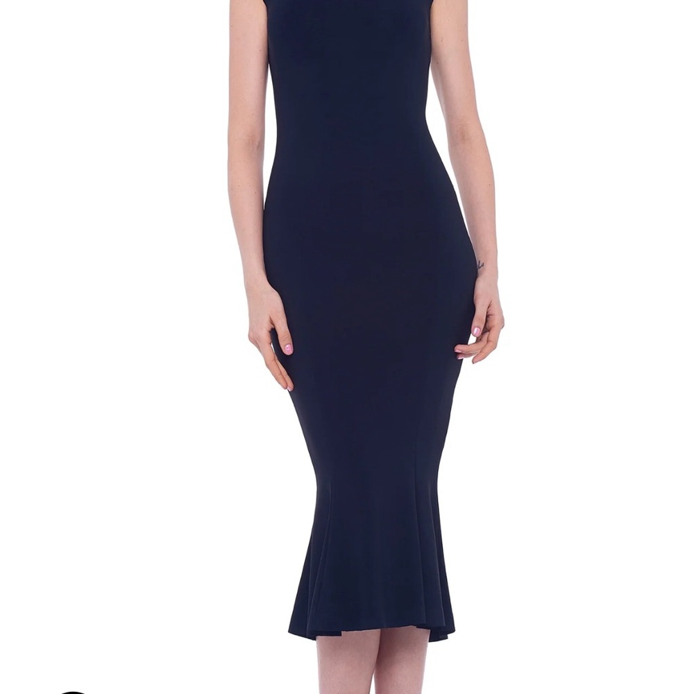 Norma Kamali Black Fishtail dress XS---GREAT for summer! - Picture 2 of 4